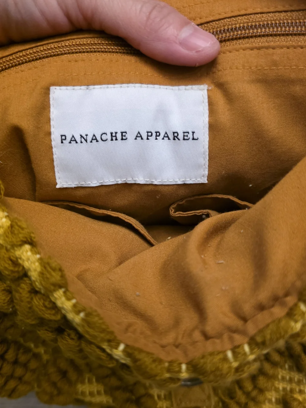 Panache Mustard Yellow Woven Macramé Backpack